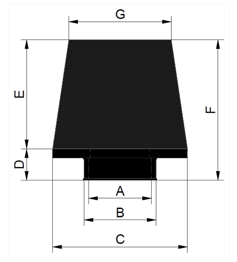 ITG | JC60 Rubber Neck (Large Cone) Universal Air Filter