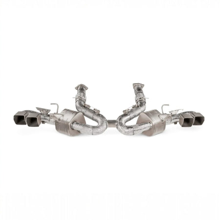 Akrapovic Slip-On Line (Titanium) performance exhaust for Chevrolet Corvette Stingray (C8), lightweight titanium design.