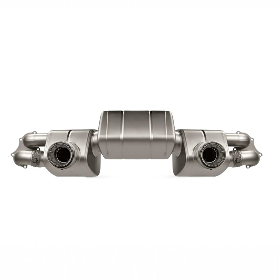 Akrapovič Slip-On Race Line (Titanium) product shot showcasing high-performance titanium construction and precision engineering.