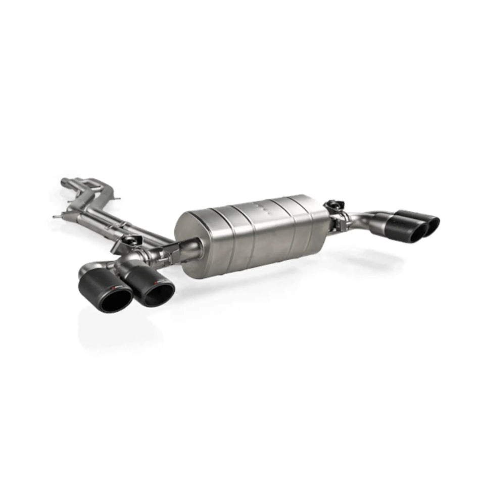 Akrapovic Evolution Line titanium performance exhaust system for the Porsche Cayenne 536.2, showcasing advanced engineering and design.