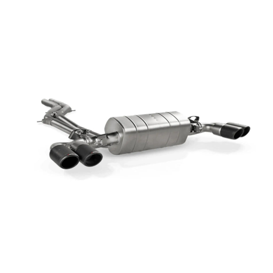 Akrapovic Evolution Line titanium performance exhaust system for the Porsche Cayenne 536.2, showcasing advanced engineering and design.