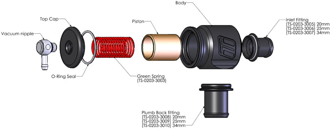 Turbosmart BOV Kompact EM Plumb Back - 25mm outlet